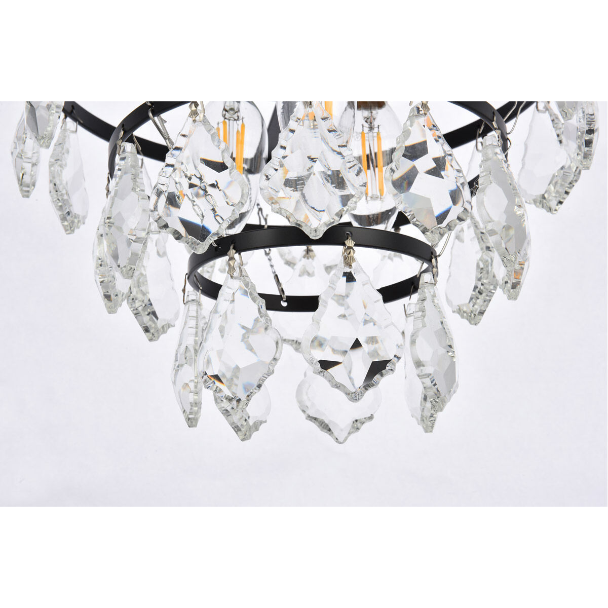 Ella 3 Light 10 inch Black Flush Mount Ceiling Light