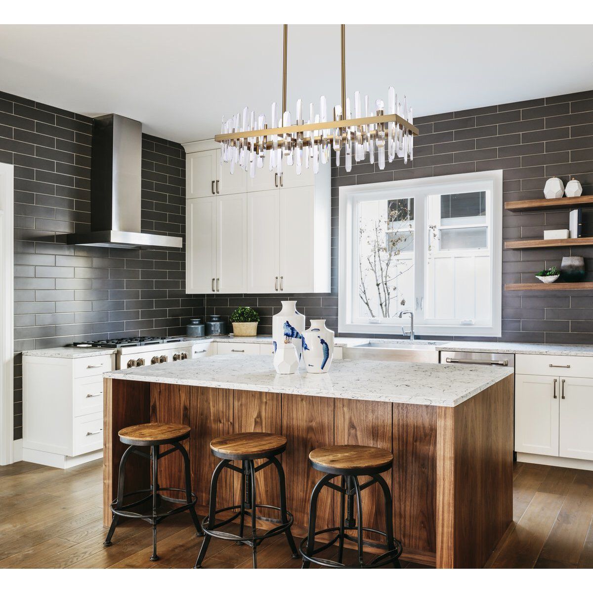 Serena 20 Light 36 inch Satin Gold Linear Chandelier Ceiling Light