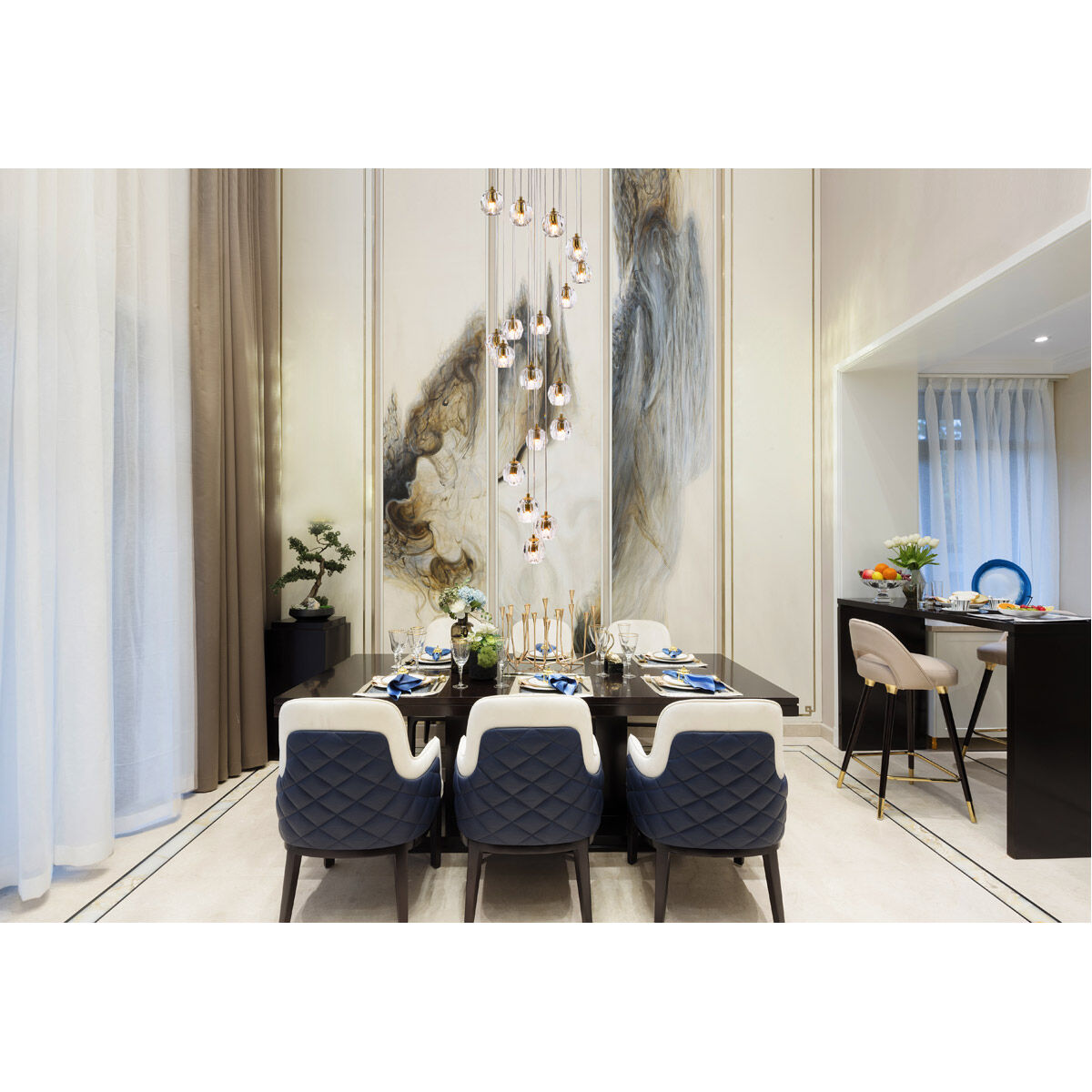 Eren 18 Light 19.7 inch Gold Pendant Ceiling Light