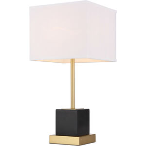 Lana 25 inch 40 watt Brushed Brass and Black Table Lamp Portable Light