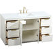 Blake 60 X 22 X 34 inch White Vanity Sink Set