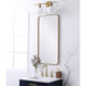 Evermore 36 X 18 inch Brass Mirror