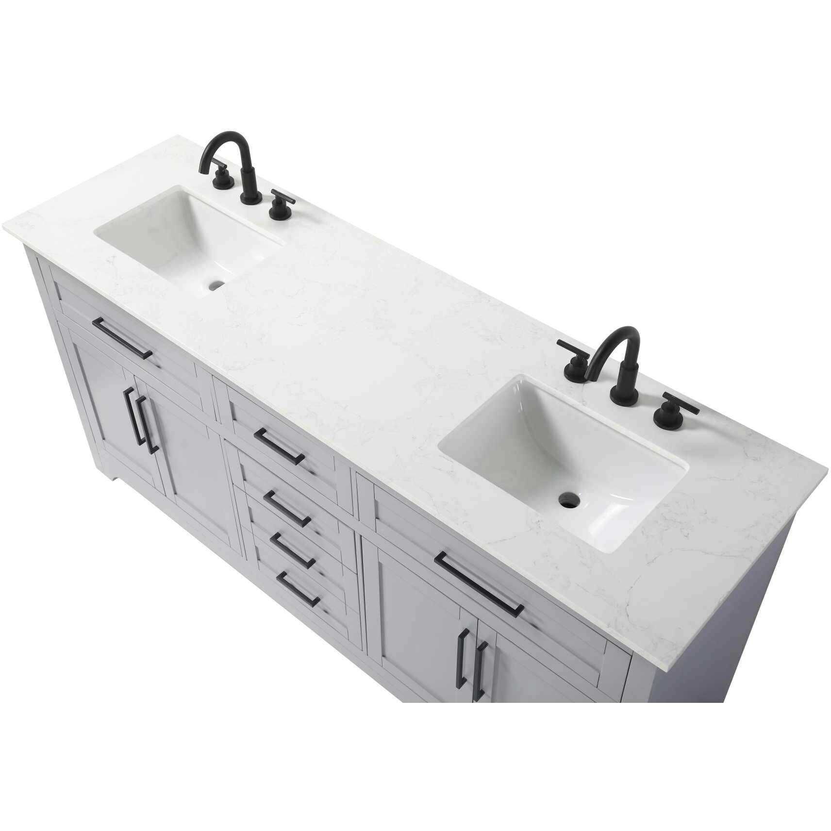 Remington 72 X 35 inch Grey Bathroom Vanity Cabinet