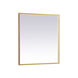 Pier 36 X 24 inch Brass LED Mirror