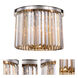 Sydney 6 Light 20 inch Polished nickel Flush Mount Ceiling Light in Golden Teak, Urban Classic