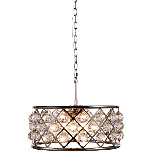 Madison 5 Light 20 inch Polished Nickel Pendant Ceiling Light in Clear, Faceted Royal Cut, Urban Classic