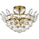 Emilia 3 Light 14 inch Brass Flush Mount Ceiling Light