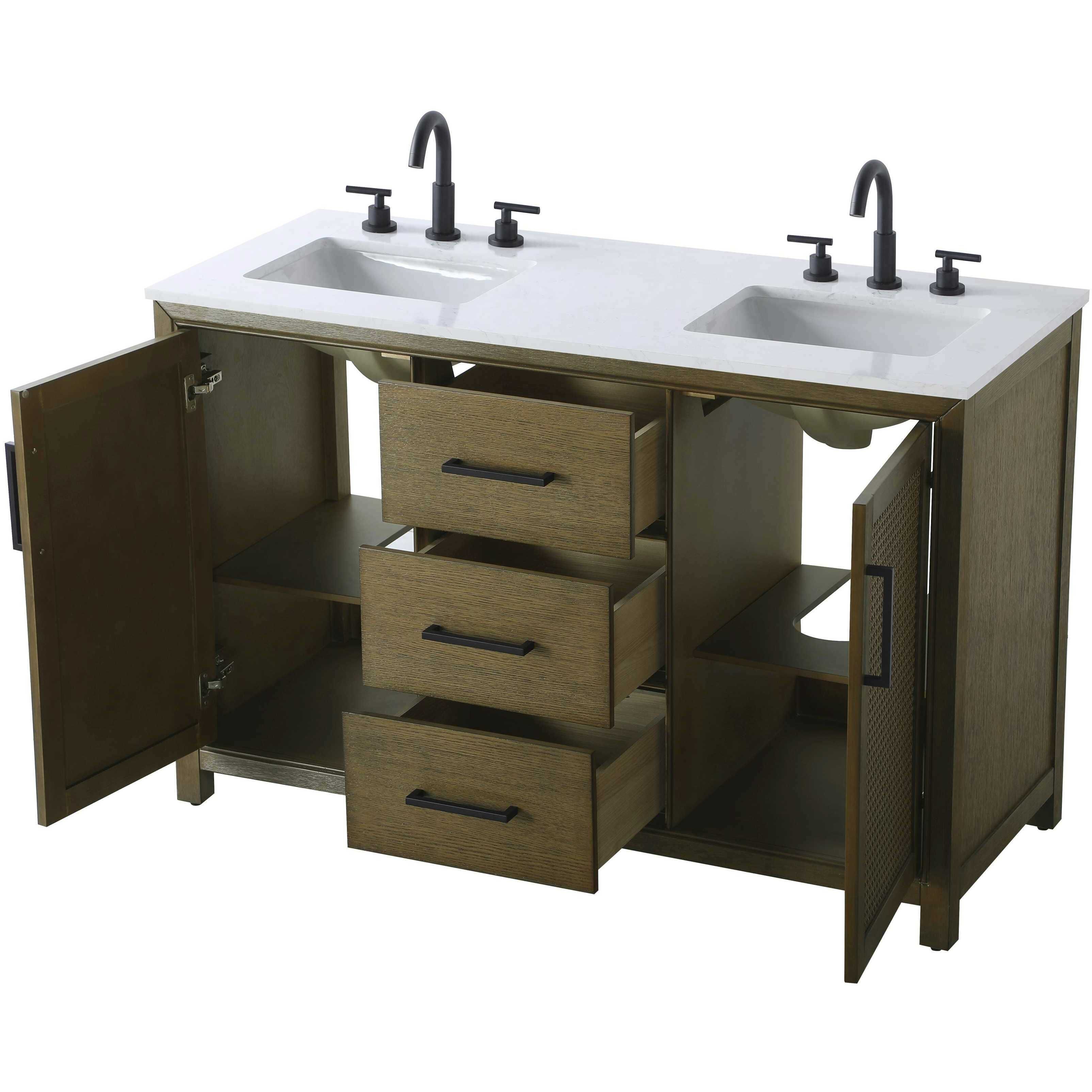 Alina 54 X 34 inch Hazel Oak Bathroom Vanity Cabinet