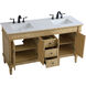 Lexington 60 X 21.5 X 35 inch Antique Beige and Antique Bronze Vanity Sink Set in Antique Brass