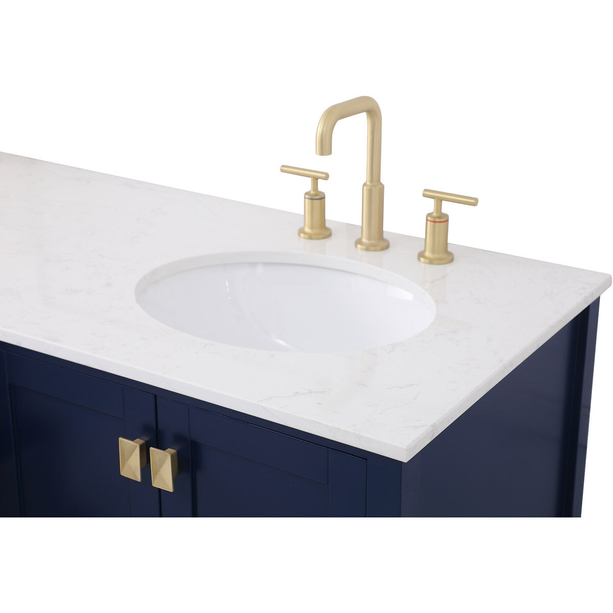 Irene 60 X 22 X 34 inch Blue Vanity Sink Set