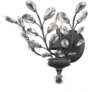 Orchid 1 Light 16 inch Dark Bronze Wall Sconce Wall Light in Clear, Royal Cut