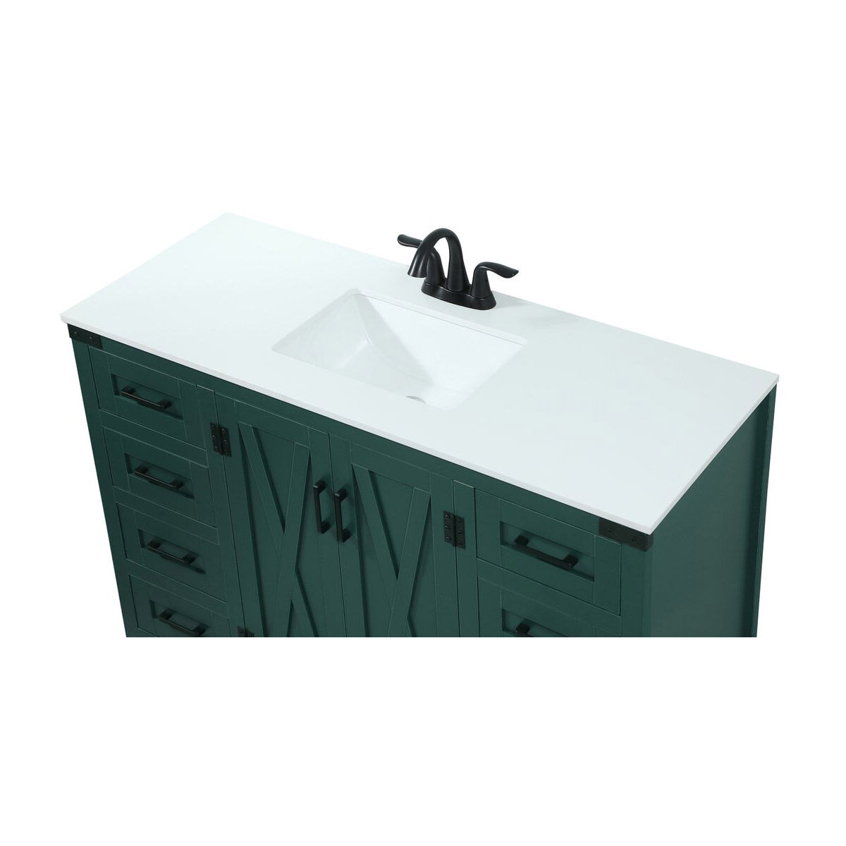 Grant 48 X 19 X 34 inch Green Vanity Sink Set