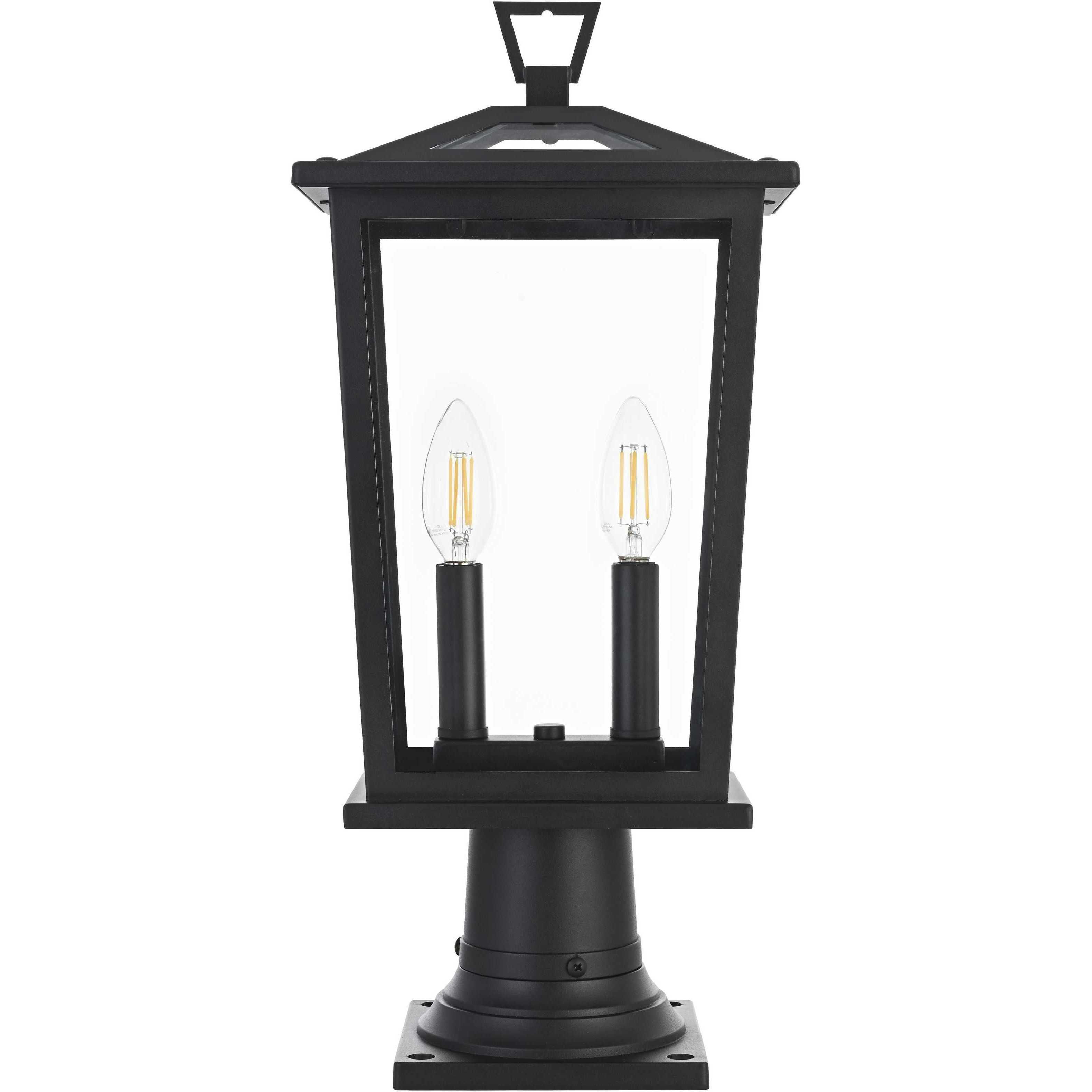 Berks 2 Light 19.5 inch Black Outdoor Post Light