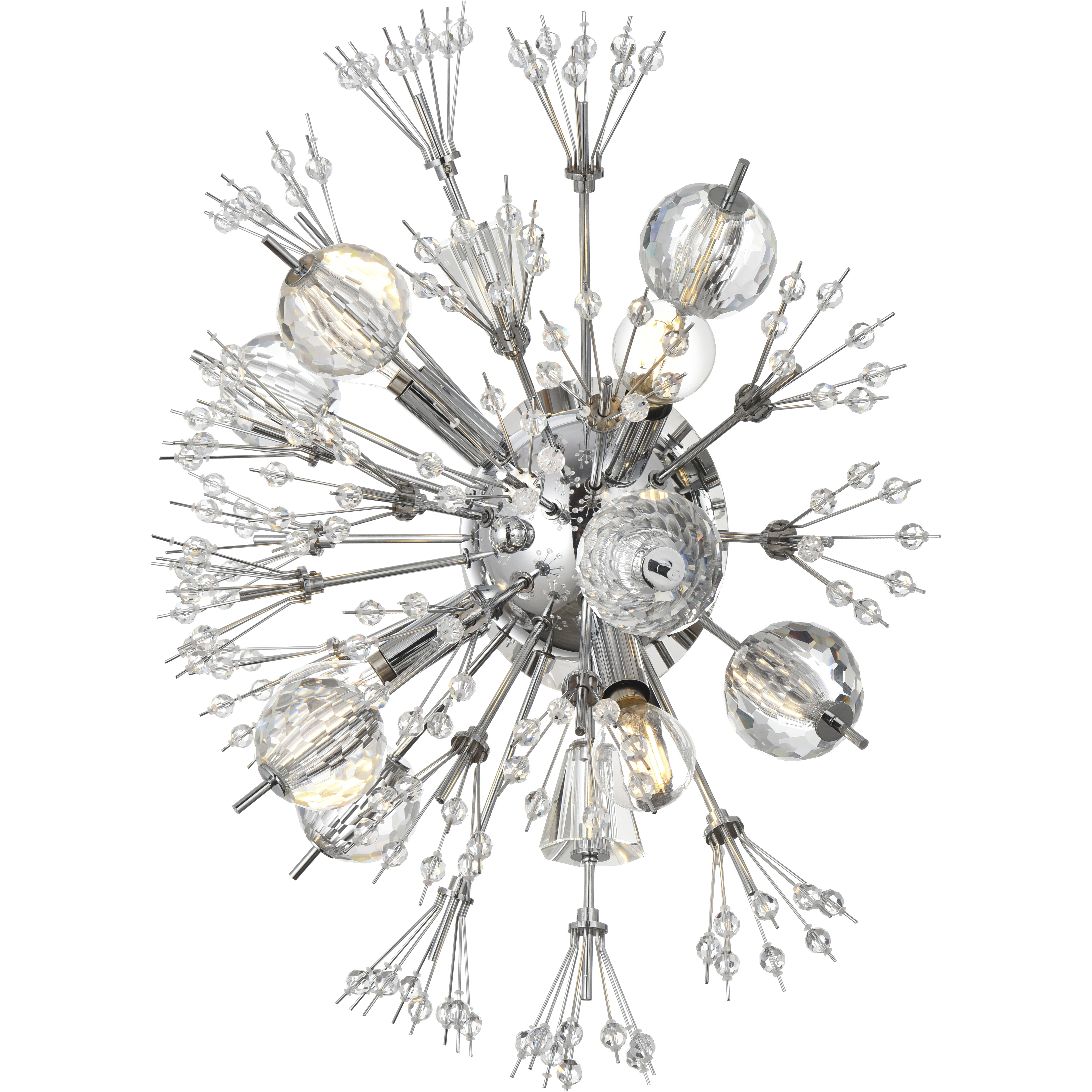 Vera 4 Light 14 inch Chrome Wall Sconce Wall Light, can be Flush Mounted