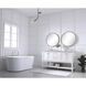 Metropolis 60 X 22 X 34 inch White Vanity Sink Set