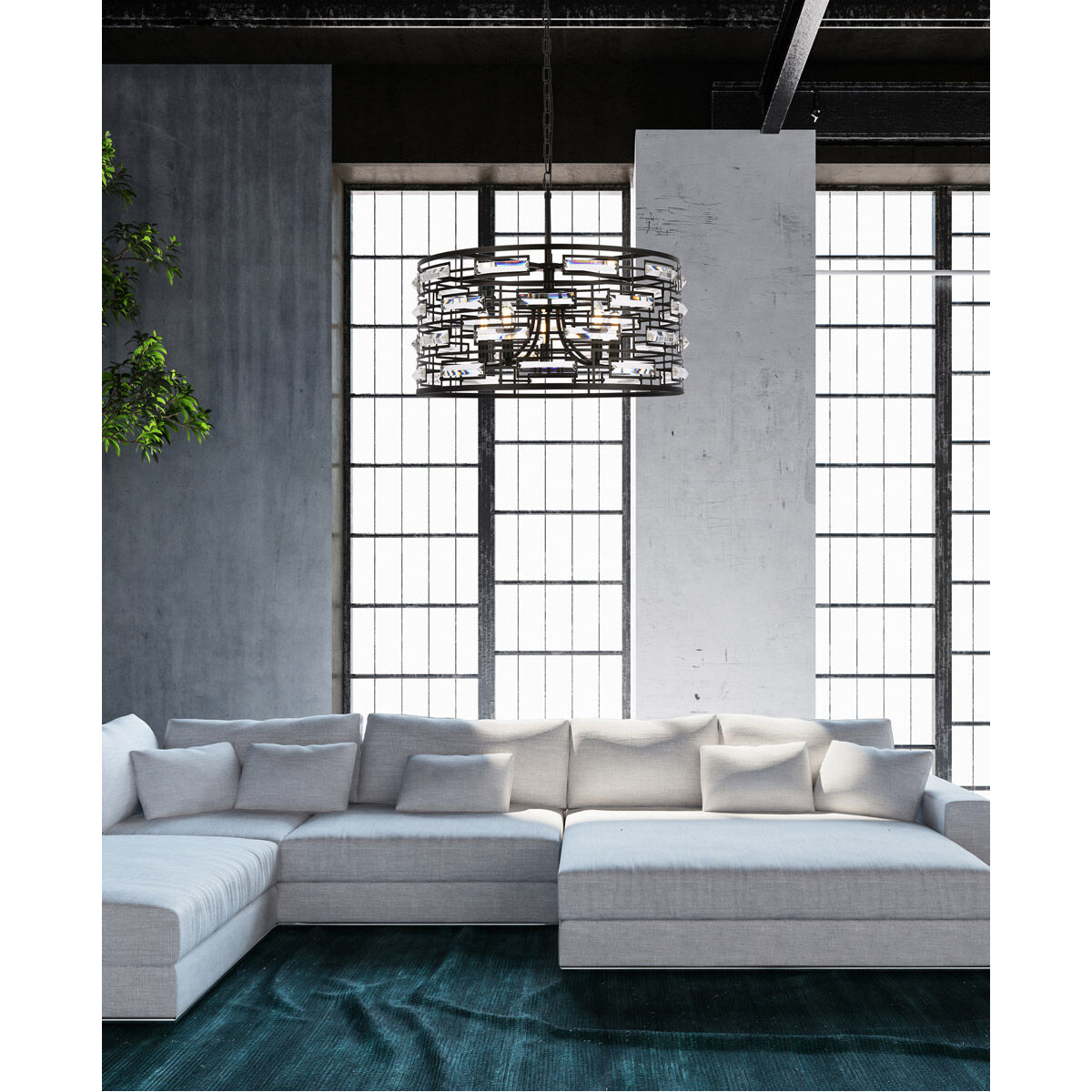 Kennedy 5 Light 24 inch Black Pendant Ceiling Light