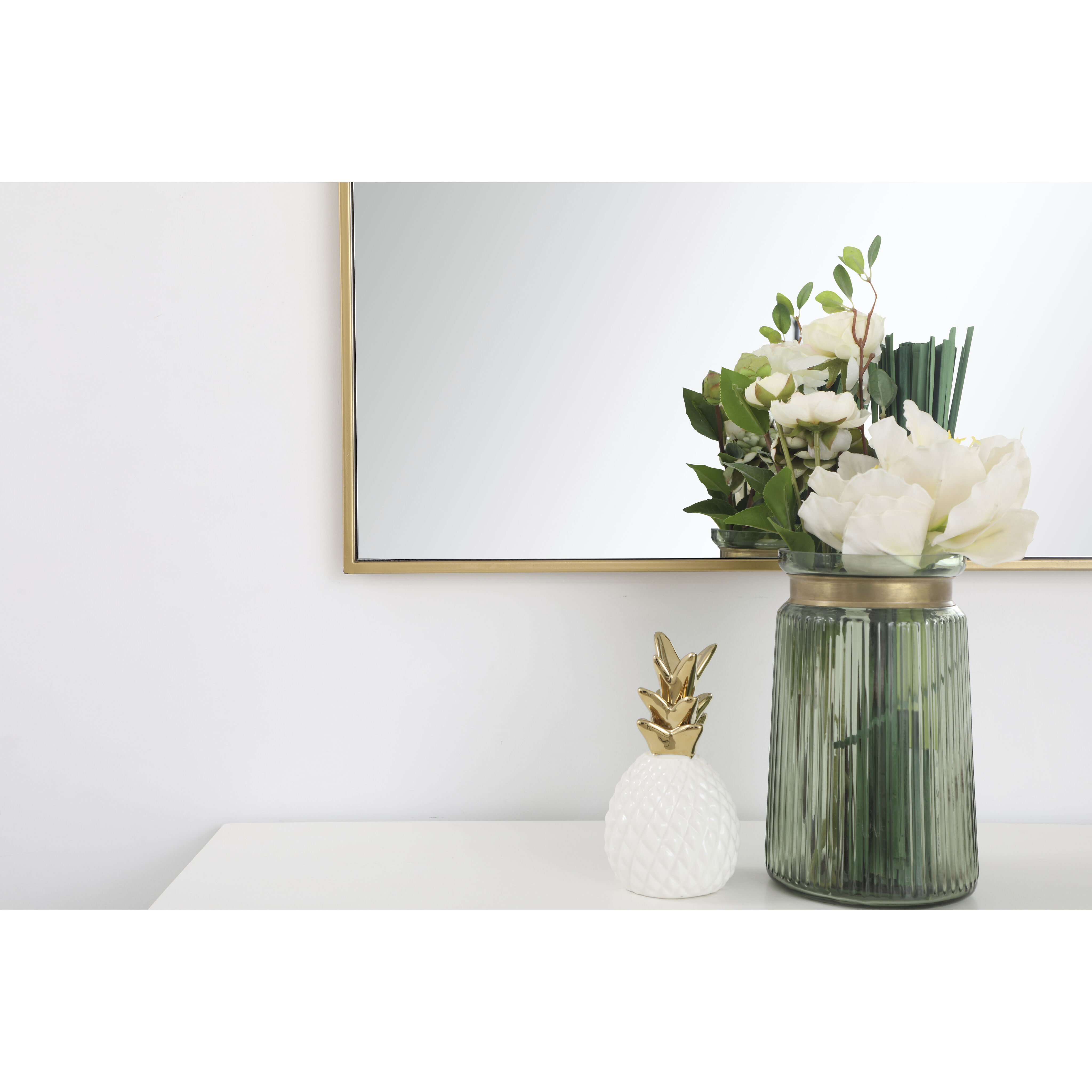 Monet 60 X 30 inch Brass Wall Mirror