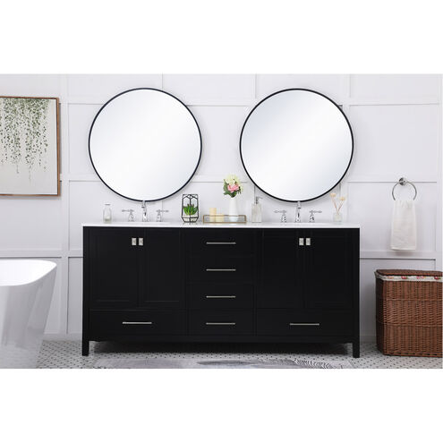 Irene 72 X 22 X 34 inch Black Vanity Sink Set