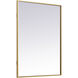 Monet 36 X 27 inch Brass Wall Mirror