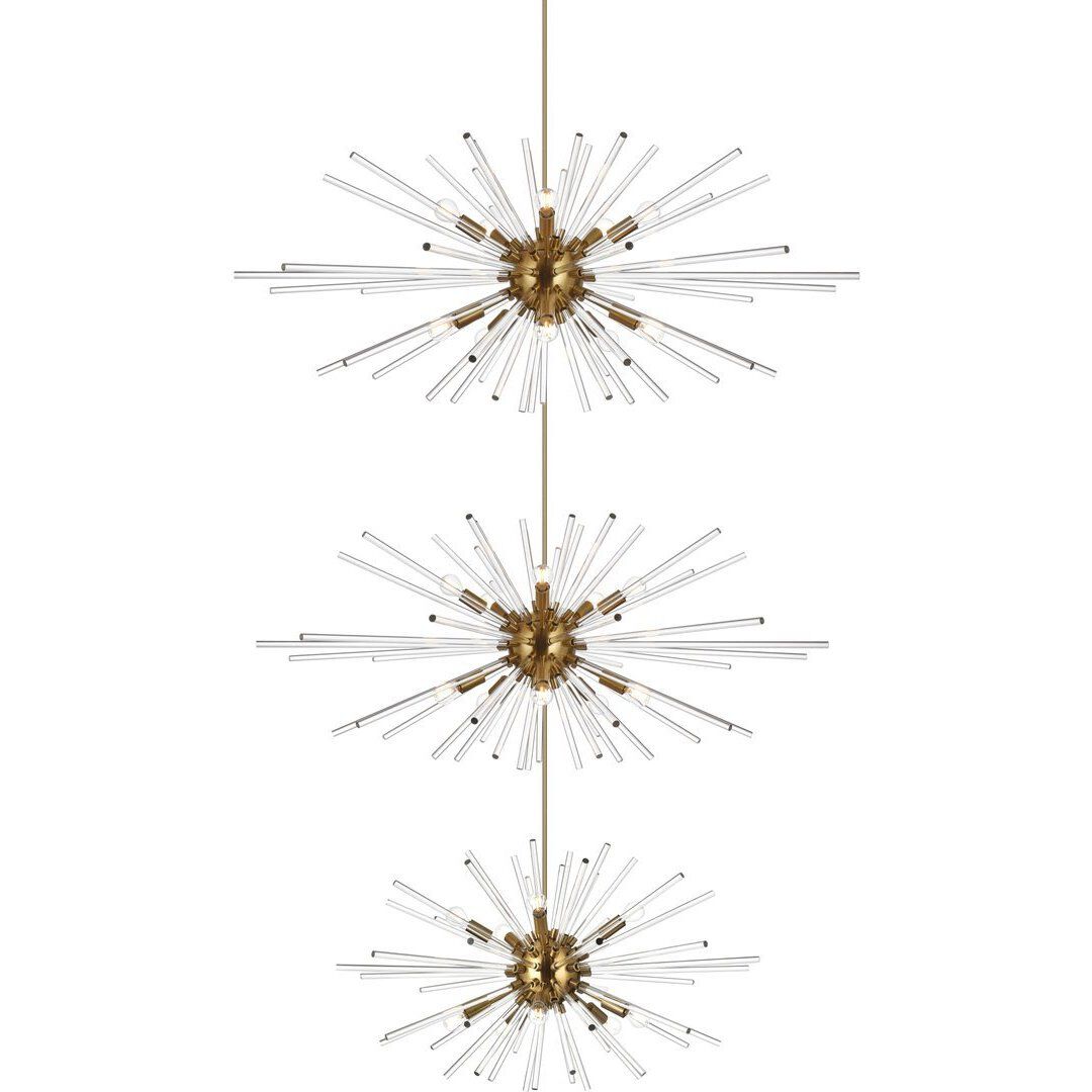 Sienna 30 Light 46 inch Satin Gold Chandelier Ceiling Light