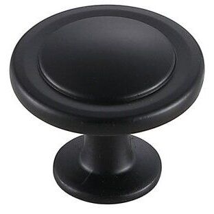 Logyn Matte Black Hardware Cabinet Knob, Set of 10