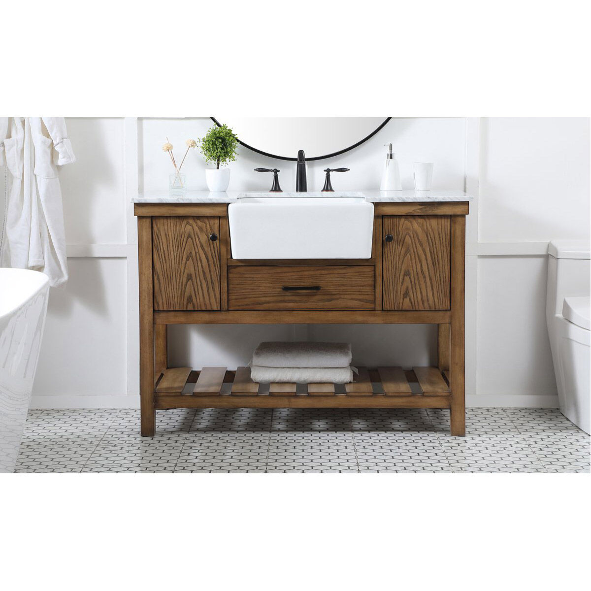 Clement 48 X 22 X 34 inch Driftwood Bathroom Vanity Cabinet