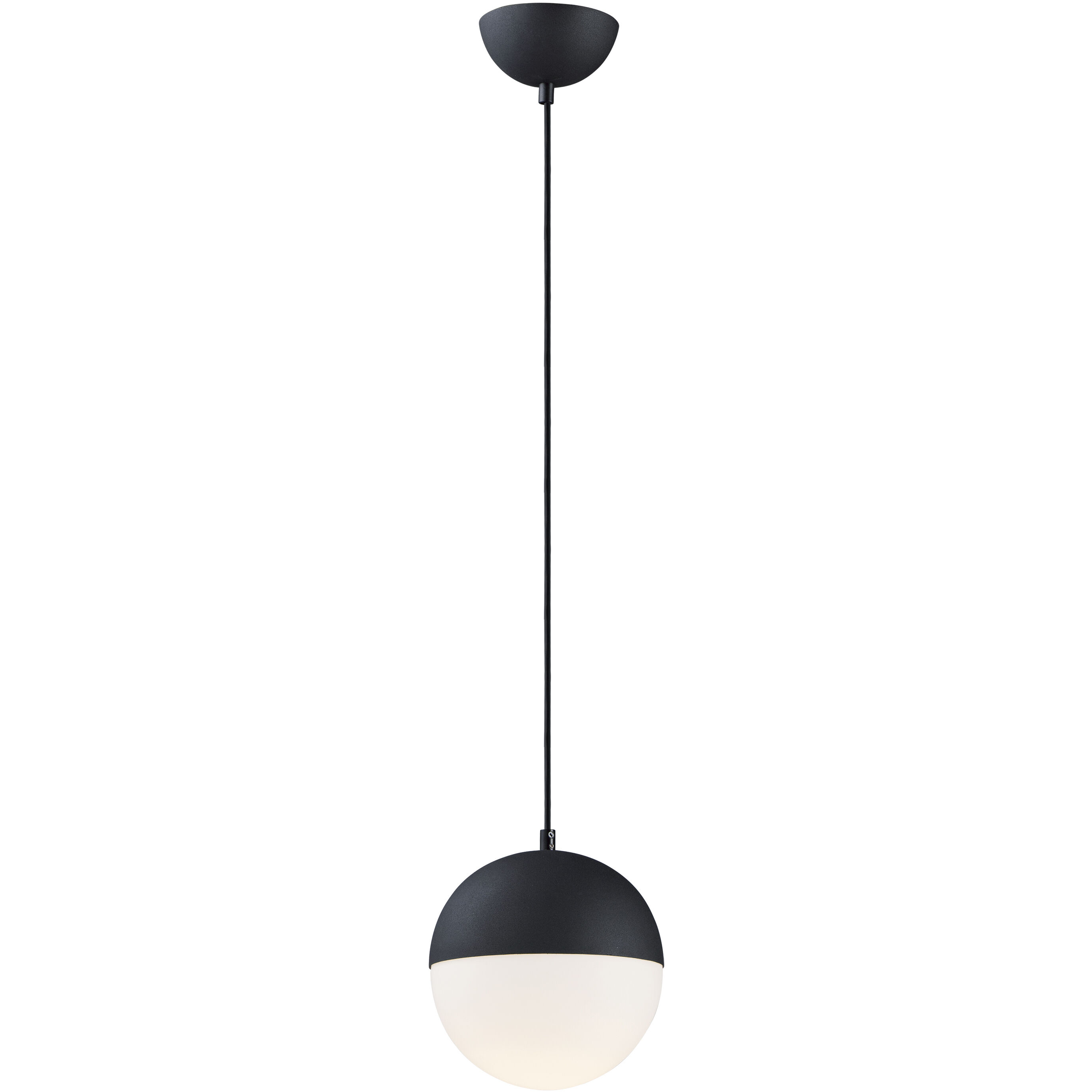 Half Moon LED 7.75 inch Black Mini Pendant Ceiling Light