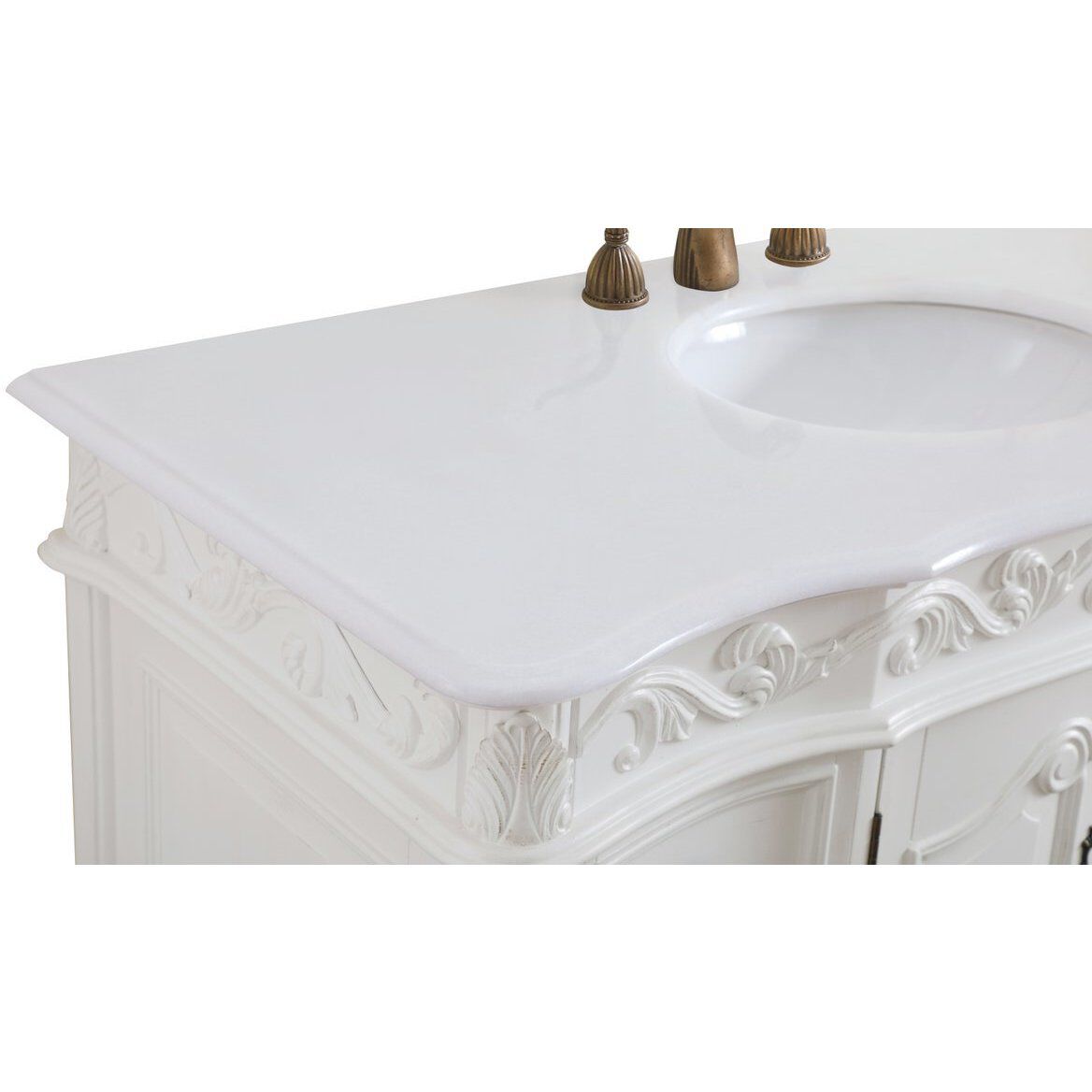 Oakland 48 X 22 X 36 inch Antique White Vanity Sink Set