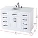 Alden 48 X 35 inch White Bathroom Vanity Cabinet