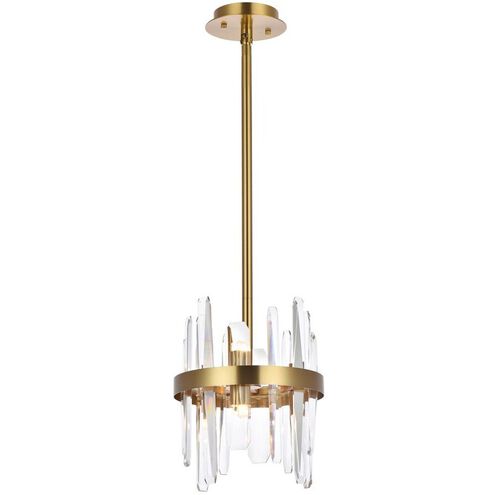 Serena 6 Light 10 inch Satin Gold Pendant Ceiling Light