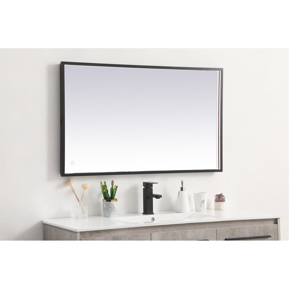 Pier 30 X 24 inch Black LED Mirror