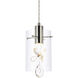 Hana 1 Light 7 inch Chrome Pendant Ceiling Light