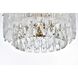 Emilia 3 Light 12 inch Satin Gold Flush Mount Ceiling Light