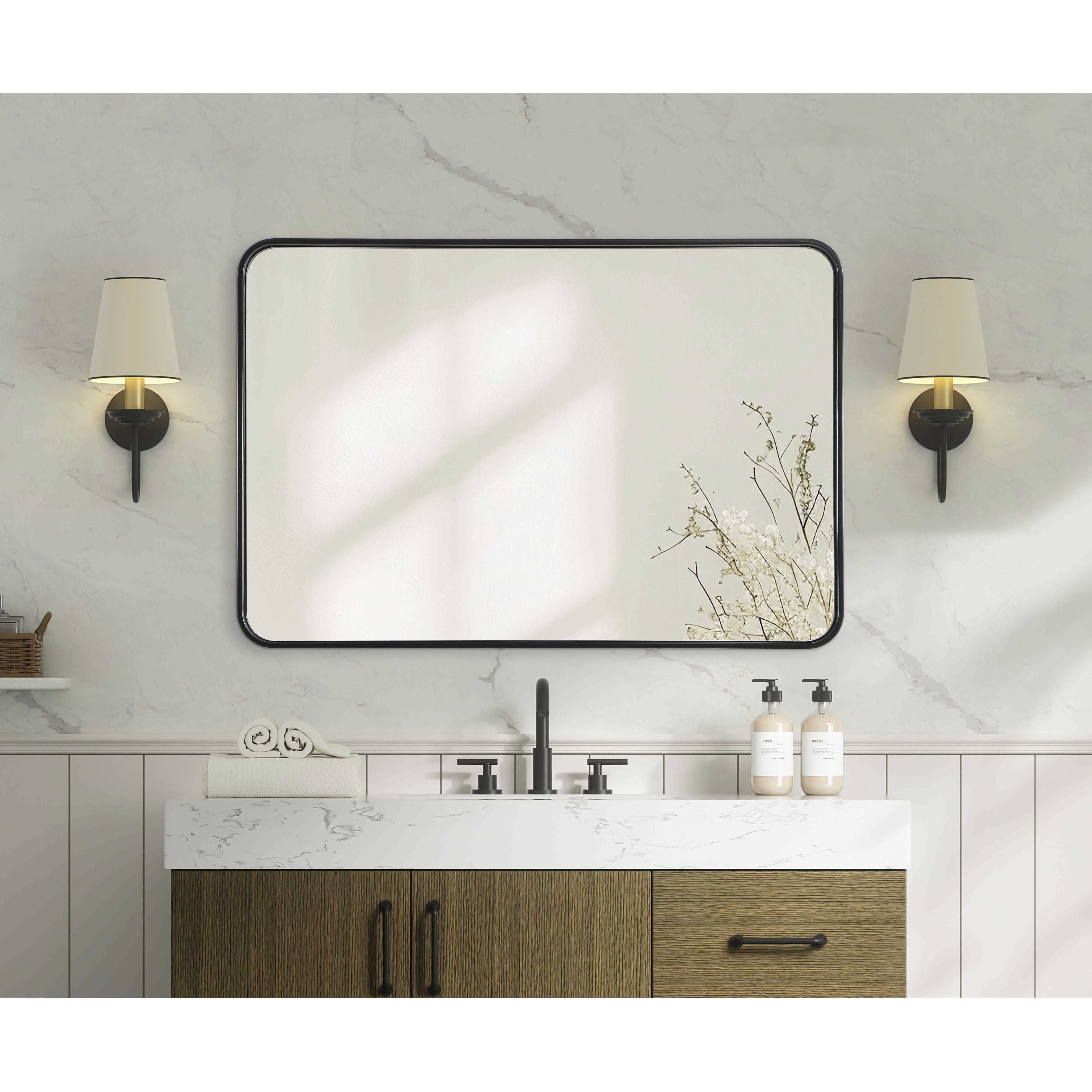 Remy 40 X 27 inch Black Mirror