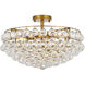 Savannah 5 Light 20 inch Brass Flush Mount Ceiling Light