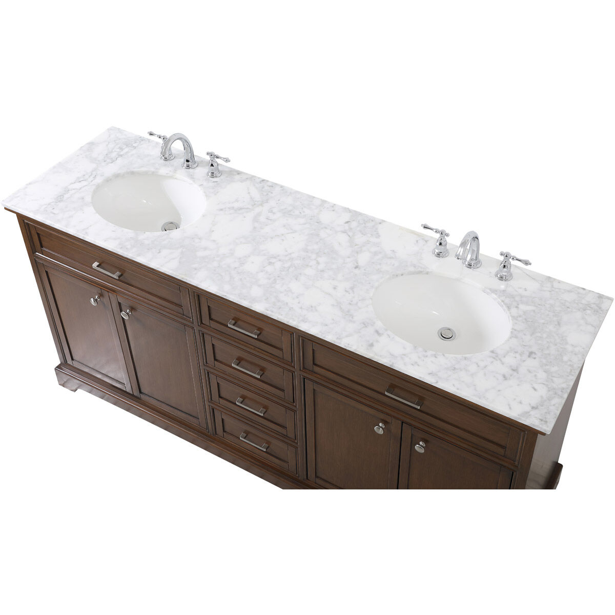 Americana 72 X 21.5 X 35 inch Teak Vanity Sink Set