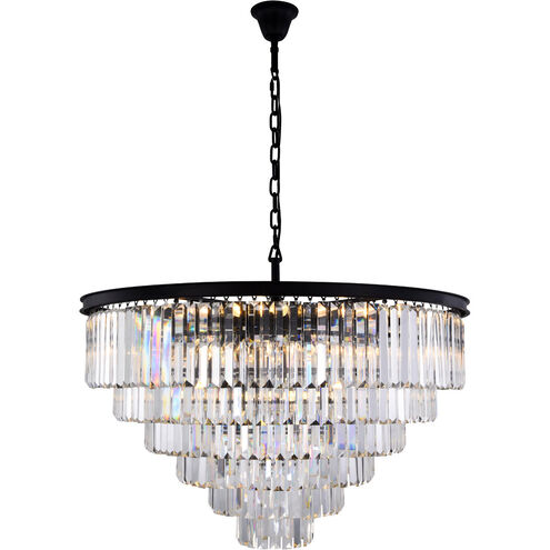 Sydney 33 Light 44 inch Matte Black Chandelier Ceiling Light, Urban Classic