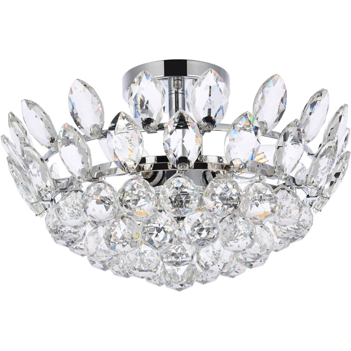 Emilia 3 Light 16 inch Chrome Flush Mount Ceiling Light
