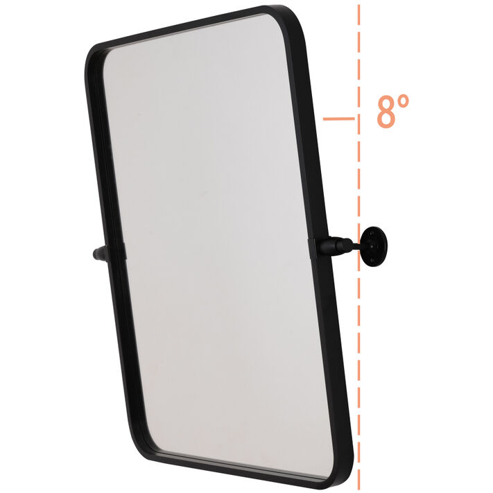 Everly 24 X 20 inch Black Mirror