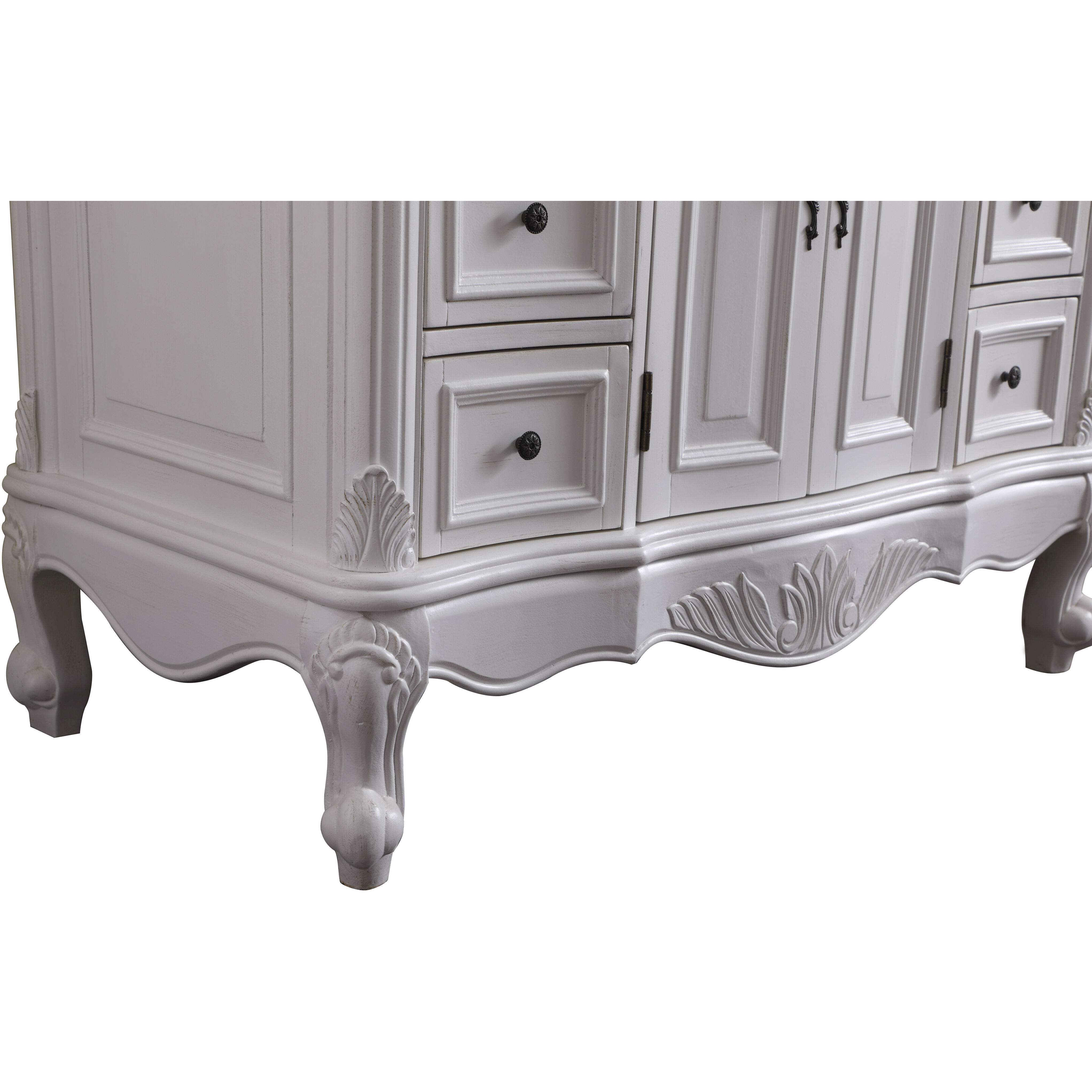 Oakland 84 X 22 X 72 inch Antique White Vanity Sink Set