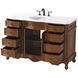 Danville 54 X 36 inch Teak Bathroom Vanity Cabinet