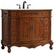 Danville 42 X 21 X 36 inch Teak Vanity Sink Set