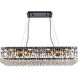 Maxime 16 Light 36 inch Black and Clear Linear Chandelier Ceiling Light