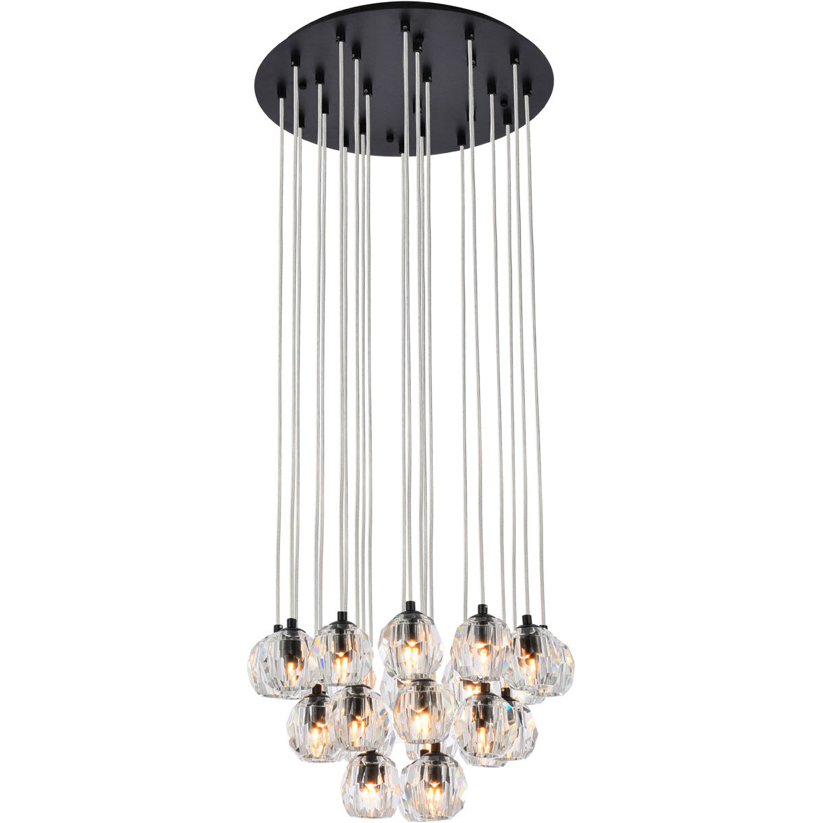 Eren 24 Light 19 inch Black Pendant Ceiling Light