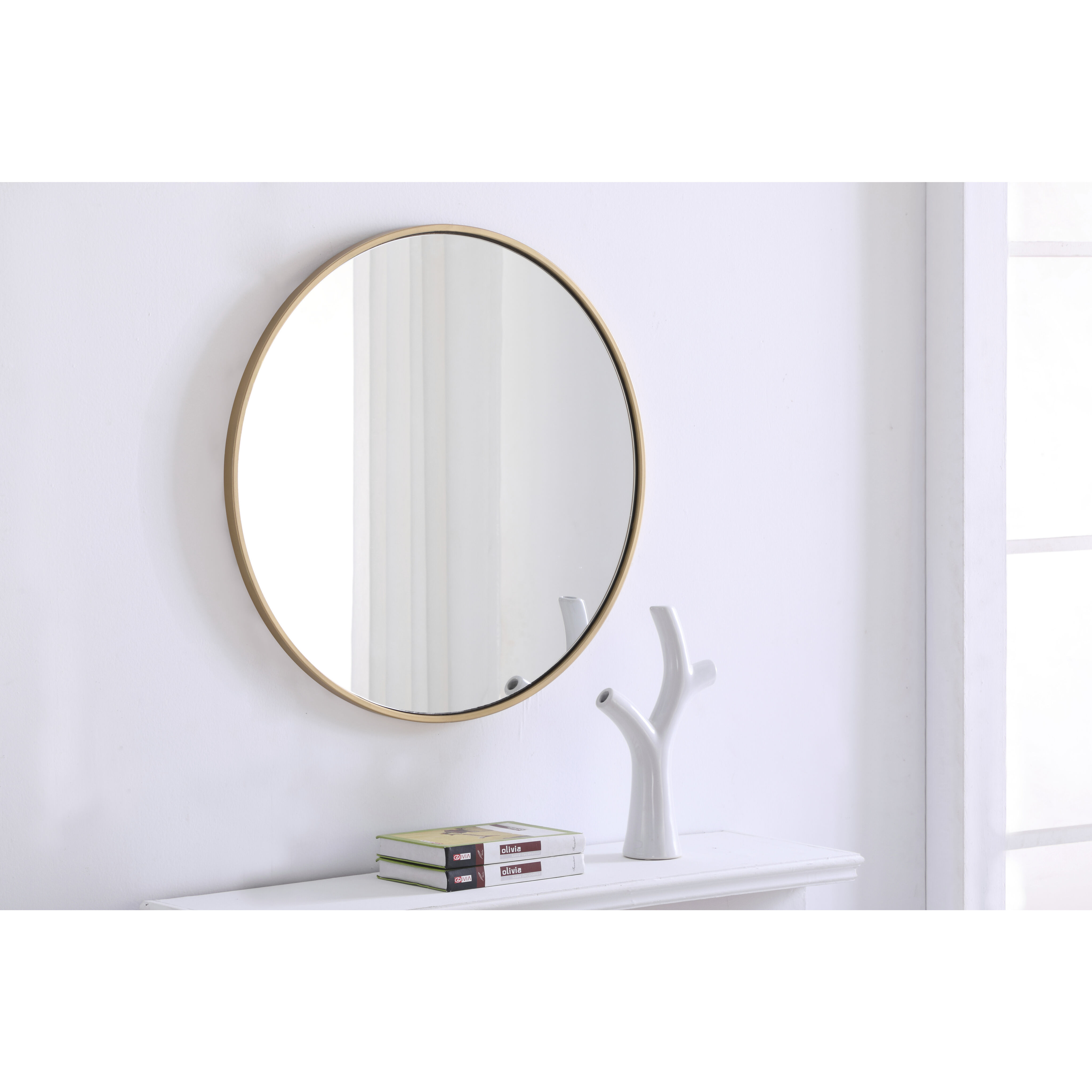 Eternity 28 X 28 inch Brass Wall Mirror