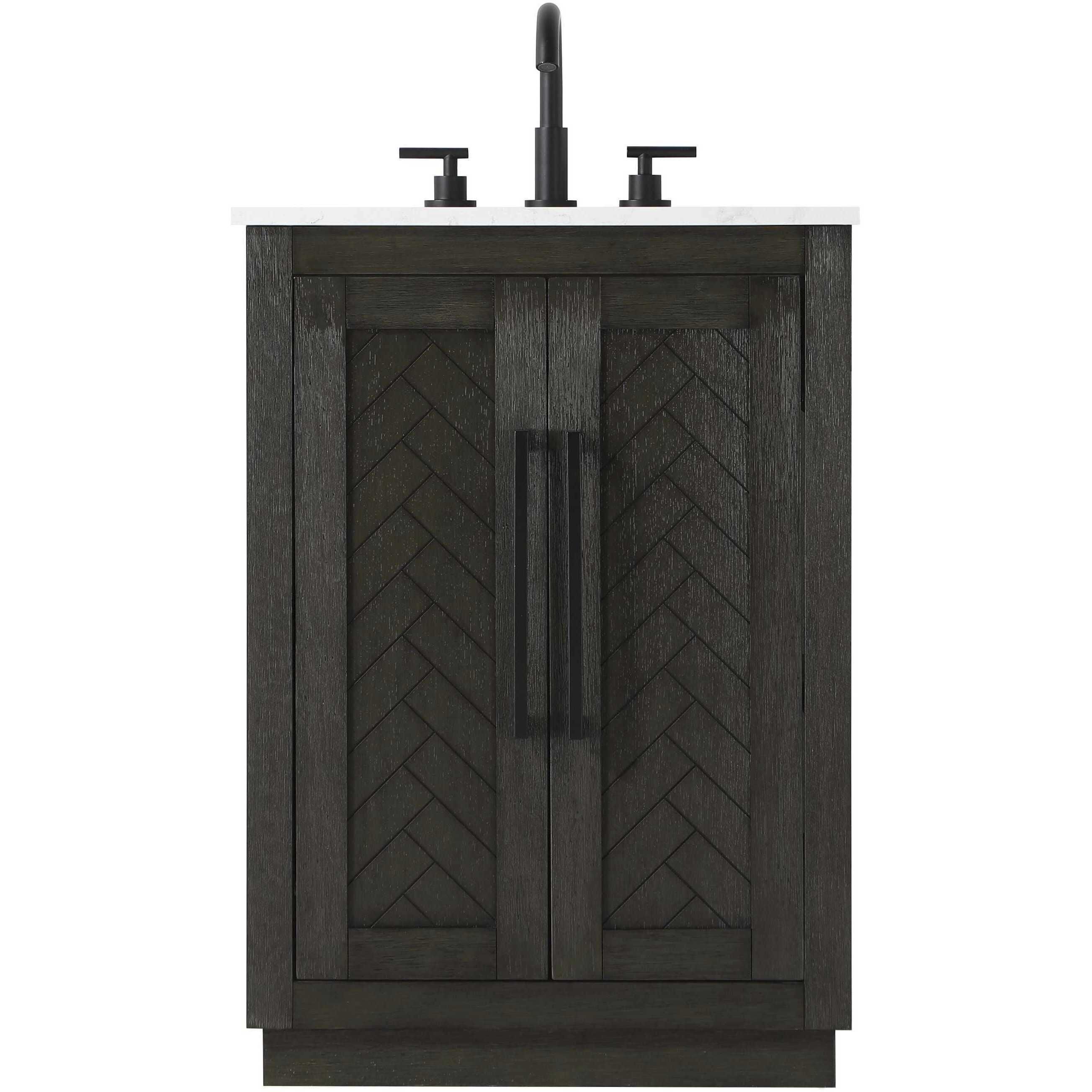 Chase 24 X 34 inch Chocolate Oak Bathroom Vanity Cabinet