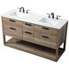 Larkin 60 X 22 X 34 inch Natural Oak Vanity Sink Set