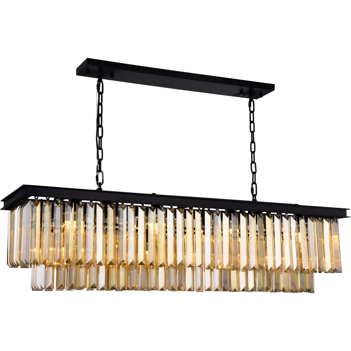Sydney 12 Light 50 inch Matte Black Chandelier Ceiling Light, Urban Classic