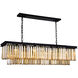 Sydney 12 Light 50 inch Matte Black Chandelier Ceiling Light, Urban Classic