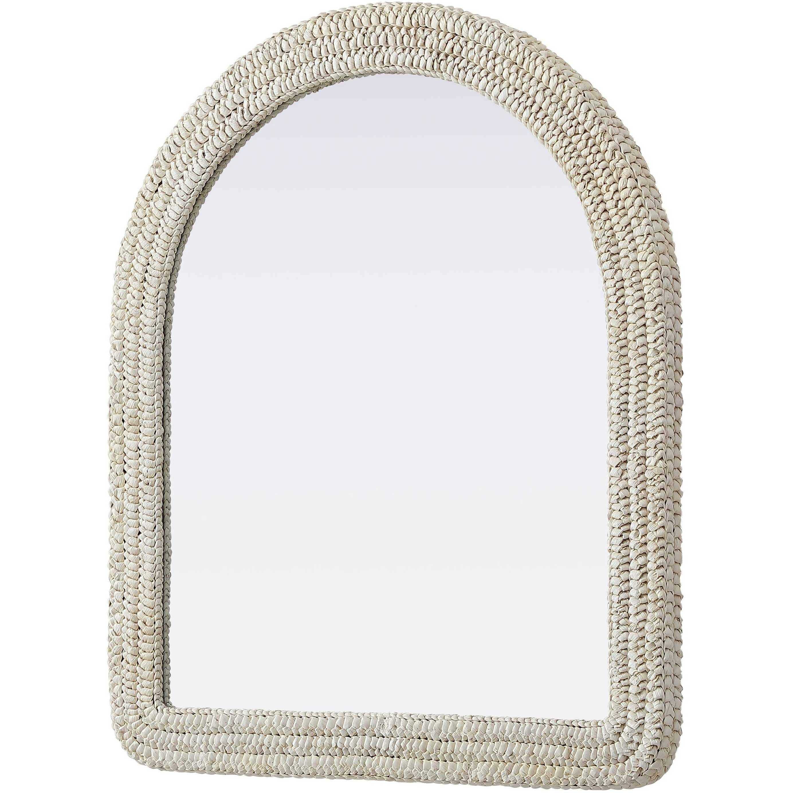 Marlowe 42 X 36 inch Linen White Mirror